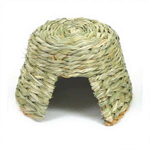 Lit de jeu rond en jonc de mer tressé à la main, écologique, pour lapin, hamster, cochon, multi-usage, non-rongeur, fabriqué au Vietnam - Product Image 1