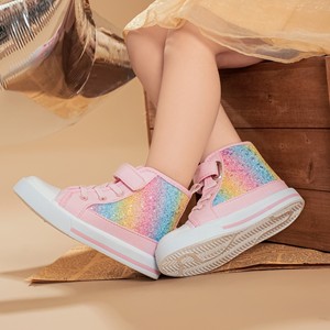 Chaussures de course respirantes à lacets pour enfants, à semelle souple, avec motif floral, pour garçons et filles, utilisables en toutes saisons (printemps et automne) - Product Image 2