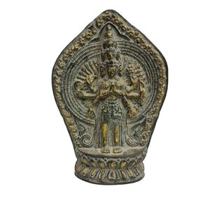 Sculpture indienne en laiton de Bouddha, artisanale, de qualité muséale, antique, décoration d'intérieur, figurine du bouddhisme tibétain, technique de moulage - Product Image 5