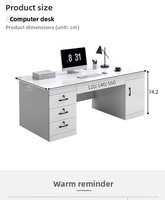 Bureau d'ordinateur simple et moderne pour la maison, avec tiroir, bureau et chaise combinés, bureau individuel, poste de travail
