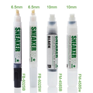 Pennarello per Sneaker <span class=keywords><strong>Bianco</strong></span> e Nero 10mm, Vernice Acrilica per Pelle, Pennarello Premium Personalizzato per Suola Intermedia di Scarpe da Ginnastica, Novità 2022 - Product Image 4