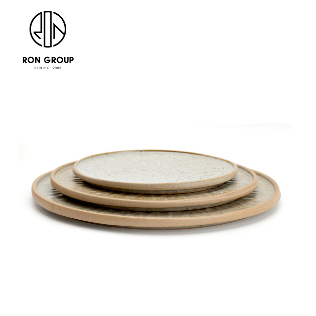 Luxury Hotel Buffet Western Restaurant Dining Dishware Dinnerware Round Crockery Porcelain Terracotta Stoneware Ceramic Plate