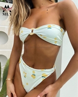 Usine professionnelle maillots de bain String Style Bikini Imprimer Maillot de bain Femmes Bandeau Maillots de bain