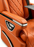Siège d'aviation CaramelNappaMPV avec table pliante, réglage électrique, ventilation, massage, amélioration de l'intérieur du MPV