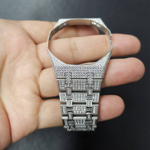 Vollständiges VVS Mossanit Edelstahl Iced Out Uhrengehäuse und Armbänder Ersatz-Mod-Kit für Royal Pop Diamantarmband für Swatch X AP - Product Image 4