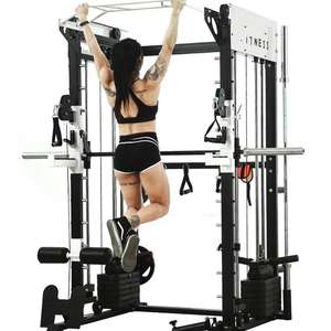 XOYOOU <span class=keywords><strong>Cage</strong></span> à Squat Commerciale Appareil <span class=keywords><strong>Smith</strong></span> Machine Multifonctionnel Station de Musculation pour Domicile Utilisation Intérieure Unisexe avec Poulie Vis-à-Vis - Product Image 4