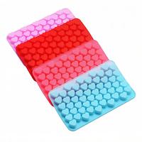 Moule carré en silicone sans BPA pour chocolat, 55 cavités, pour gâteaux, glaçons, crème glacée, résistant à la chaleur, compatible lave-vaisselle, pour la pâtisserie