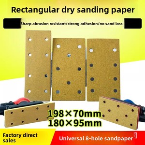 Vàng 70*198 khô Giấy nhám với 8-lỗ chân không đổ xô xe đánh bóng hình chữ nhật công cụ mài mòn - Product Image 2