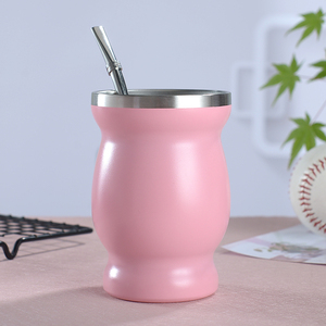 Hot bán tùy chỉnh kim loại thép không gỉ đôi tường cách điện Tea Cup Set Yerba Mate Tea Cup cốc cà phê - Product Image 5