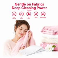 JIETI 30 Feuilles 60 Lavages Feuilles de Lessive Parfum Lavande OEM ODM Écologiques Vente en Gros Pack Direct Usine UE
