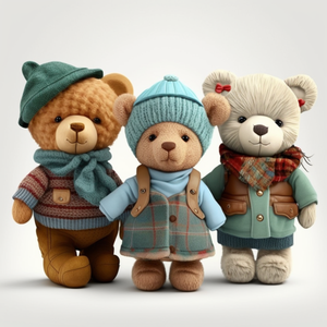 Ours en peluche doux sur mesure 2025, jouet en peluche pour bébé, en nylon et coton PP, fabriqué en Chine, anti-stress - Product Image 2