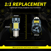 Ampoules LED de signalisation automobile DXZ 2 PCS 1156 T20 120W 3000-6500K 12V, compatibilité universelle, sans Canbus, feux latéraux à encliquetage automatique
