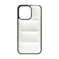 Coque de téléphone antichoc en duvet pour iPhone 17 Pro Max 16 15, étui arrière souple en TPU PC style doudoune