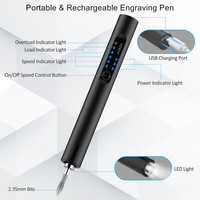 Stylo de gravure électrique ODM/OEM avec 30 embouts, machine de gravure rechargeable par USB, graveur rotatif DIY pour bijoux, bois, verre, pierre