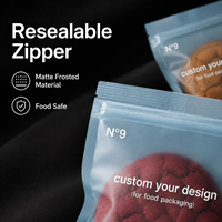 Emballage transparent pour biscuits à trois soudures latérales, sac d'emballage personnalisé pour snacks, idéal pour les produits de boulangerie maison