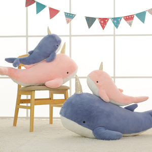 Peluches de Tiburón Azul y Ballena al por Mayor, Juguetes de Peluche Rellenos de Algodón PP Suave, Unisex, Marca LTS - Product Image 2