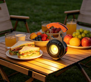 Portable Aluminum Carabiner COB Flashlight with Bottle Opener Safety Hammer Waterproof USB Rechargeable Work Light for Outdoor - Product Image 4