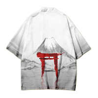 Cardigan ample unisexe tendance, Blouse Haori personnalisable, Obi, Vêtements asiatiques, Kimono japonais Harajuku pour Cosplay