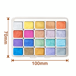BECOL Professional - Juego de Pinturas de <span class=keywords><strong>Acuarela</strong></span> Sólidas de 20 Colores, Acuarelas Metálicas Perladas, Pinturas de <span class=keywords><strong>Acuarela</strong></span> en Pastel para Estudiantes de Arte - Product Image 2