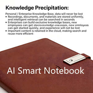 Libreta de Negocios con Cubierta de Cuero y Logotipo Personalizado, 80 Hojas, Base de Carga Inalámbrica Integrada, Toma de Notas con IA y Banco de Energía Móvil - Product Image 5