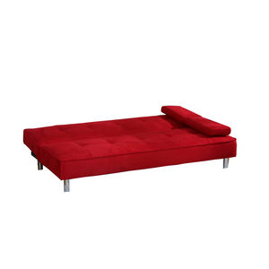 Thiết Kế Mới <span class=keywords><strong>Sofa</strong></span> Giường Kết Hợp Màu Đỏ Nhung Vải <span class=keywords><strong>Sofa</strong></span> Giường Cho Nhà - Product Image 3