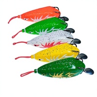 Vente en gros usine Leurre souple artificiel modifié Luya 21g Qinglong Thunderfrog avec hameçon à fente pour sang et paillette rotative noire