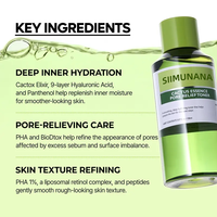 Tonique hydratant à l'extrait de cactus adapté à tous les types de peau, effet apaisant, hydratant et rafraîchissant