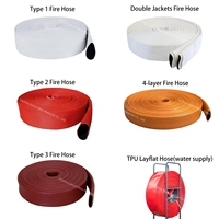 Tuyau d'incendie en toile de caoutchouc Jason haute pression 25mm 38mm 51mm 65mm 77mm 100mm 125mm 150mm 200mm avec toutes les raccords