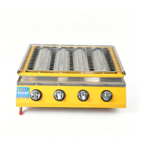 Pemanggang Oyster Tanpa Asap dengan Kontrol Suhu Berzona Gas, Tekanan Tinggi 2800Pa, Baja Tahan Karat, untuk Restoran BBQ Komersial
