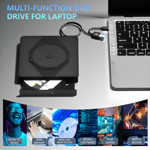 Bên Ngoài <span class=keywords><strong>CD</strong></span>/DVD Drive cho máy tính xách tay, USB 3.0 & Type-C xách tay <span class=keywords><strong>CD</strong></span> DVD Burner, <span class=keywords><strong>CD</strong></span> <span class=keywords><strong>ROM</strong></span> +/-RW bên ngoài DVD <span class=keywords><strong>CD</strong></span> Drive - Product Image 2