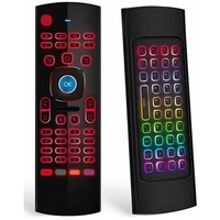 AAA batterie version MX3 coloré 7 couleurs rétro-éclairé mini clavier 6 axes gyro air souris 2.4G télécommande sans fil pour TV box