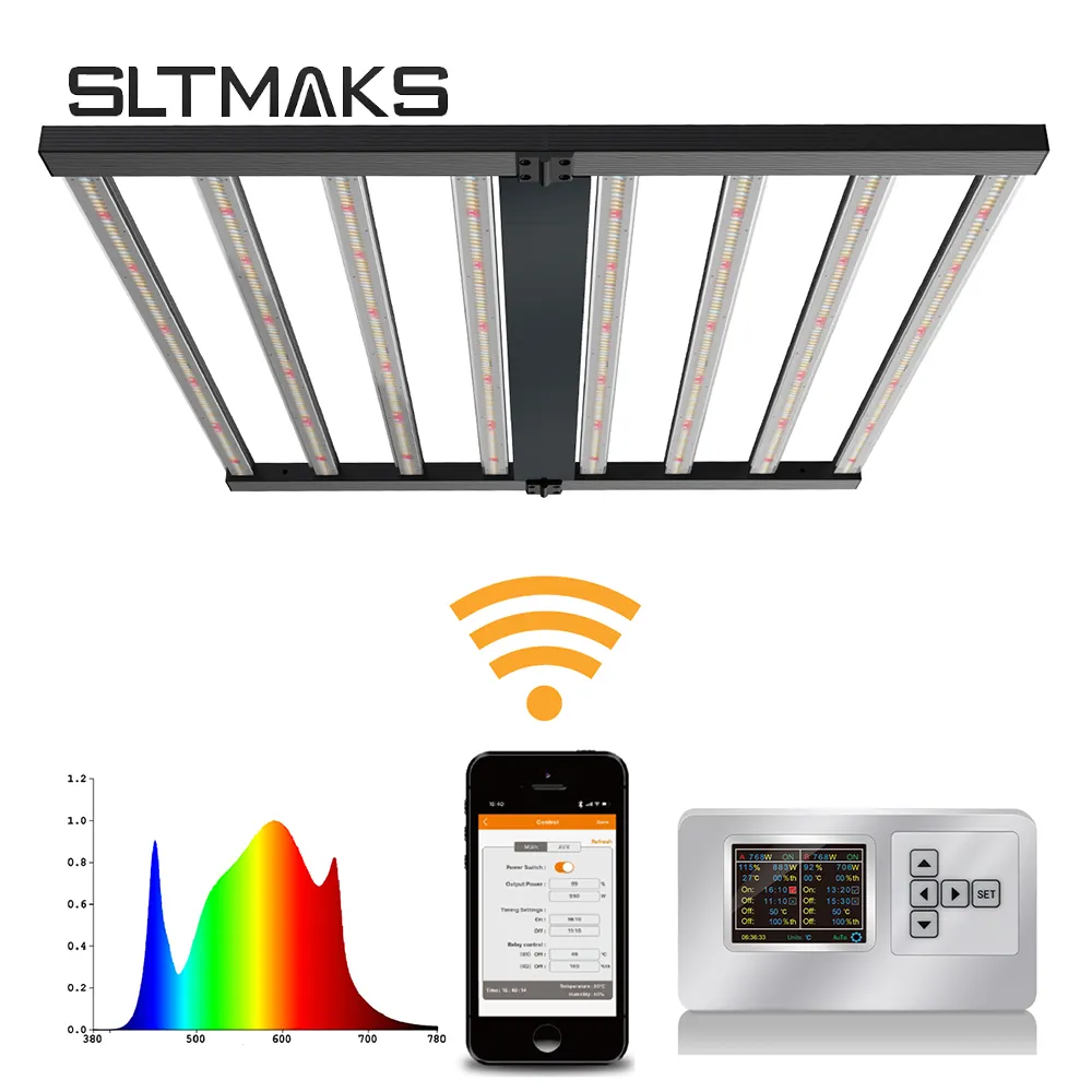 미국 재고 SLTMAKS Cob Led 성장 조명 DLC 식물 성장 램프 301H 실내 잡초 Led 성장 조명 Samsung