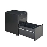 Meuble de Rangement Mobile Moderne pour Bureau à Domicile, 3 Tiroirs, en Acier, Verrouillable, avec Roulettes, pour Classement et Archivage