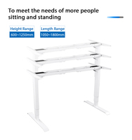 IT85 Cadre de bureau debout électrique à double moteur, ergonomique et moderne, réglable en hauteur avec port USB pour bureau à domicile