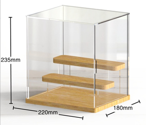 Tối Giản Hiện Đại Xách Tay <span class=keywords><strong>Acrylic</strong></span> Kệ Gỗ Trong Suốt Phân Vùng Mô Hình Đồ Chơi Tay Búp Bê Hiển Thị Với Bụi Bằng Chứng Tính Năng - Product Image 4