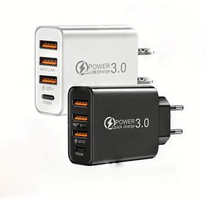 Hot Selling 4 Port <b>USB</b> Charger Portable Wall 5A Fast Charging Speed Mobile Phone <b>Adapter</b> Chargers Type C - Product Image 1