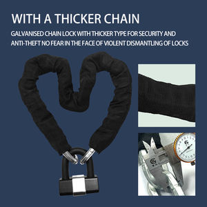 SENDE <span class=keywords><strong>ART</strong></span> Bike U-Lock avec chaîne Anti-vol Accessoire de sécurité de haute qualité pour E-scooter E-Bike Bicycle Motor bike u Lock - Product Image 4
