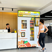 Distributeur automatique de jus d'orange frais entièrement automatique pour usage commercial, écran tactile, désinfection UV, nettoyage automatique, Wi-Fi activé
