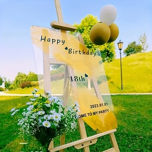 Poster in Acrilico Trasparente Personalizzato con Testo su Misura, Inviti per Fidanzamento, Matrimonio, Compleanno, Anniversario, Decorazioni - Product Image 3