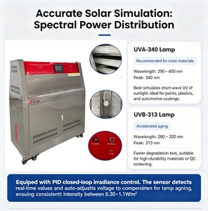 Testeur de dégradation QUV, machine de test d'irradiation UV, lampe de vieillissement UV de laboratoire, chambre de test - Product Image 2