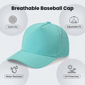 Quick-drying Solid Color Hole Short-brim Truck <b>Hat</b> Men Women Couples 5-Panel <b>Light</b> Board Simple Thin Baseball Cap - Product Image 5
