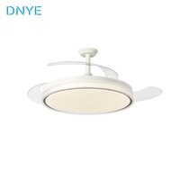 Nouveau Ventilateur de Plafond LED Intelligent et Silencieux 2026 pour Restaurant, avec Moteur DC 220V et Lampe Suspendue Invisible en Fer, Idéal pour la Maison