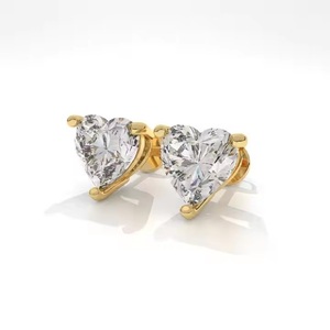 Diamond Stud <b>Earrings</b> with <b>Screw</b> <b>Back</b> in 18K <b>Gold</b> Perfect for Luxury Gift Stores Jewelry - Product Image 6