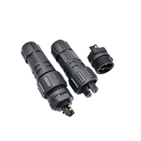AOHUA M16 2PIN Connecteur Circulaire en Nylon Carry 10A Power Male Female Waterproof Plug for Junction BOX