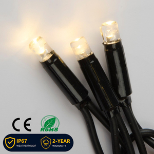 ไฟ LED สายยาวสำหรับตกแต่งภายนอกอาคาร รุ่นใหม่ IP67 H03RN-F สีดำ แสงวอร์มไวท์ 2700K อายุการใช้งานยาวนาน 220V ปลั๊กแบบ EU - Product Image 1