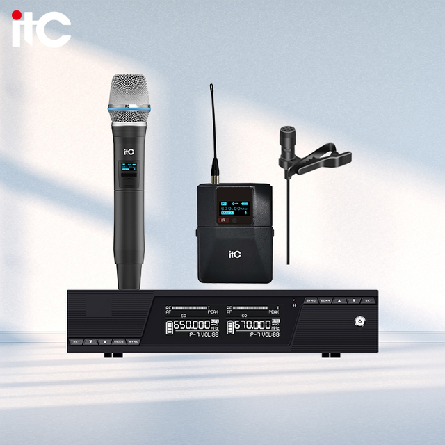 Handheld Wireless UHF Bluetooth Lavalier Microphone with KTV Karaoke Live Broadcasting