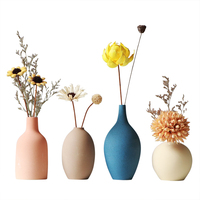 Morandi Ornements Petit Vase En Céramique Scandinave Fleurs Séchées Maison Chambre Bureau Arrangement De Fleurs Salon Décoration
