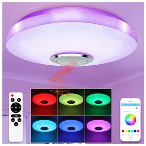 36 Wát âm nhạc RGB độ sáng thay đổi màu sắc thay đổi ấm trắng đèn trần điều khiển từ xa LED ánh sáng Trần với loa bluetooth - Product Image 2