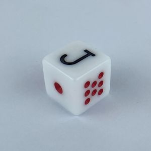 <span class=keywords><strong>Dados</strong></span> de Resina Acrílica Cuadrados de 16 mm, Color Marfil, <span class=keywords><strong>Dados</strong></span> de Póker JQK Personalizados con Símbolos de Traje de Cartas, Esquinas Redondeadas - Product Image 3