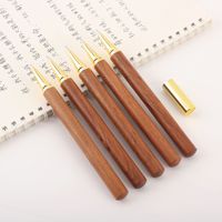 Stylo en bois neutre de qualité supérieure, personnalisable avec logo, largeur d'écriture de 0,5 mm, utilisé pour les bureaux et les écoles.